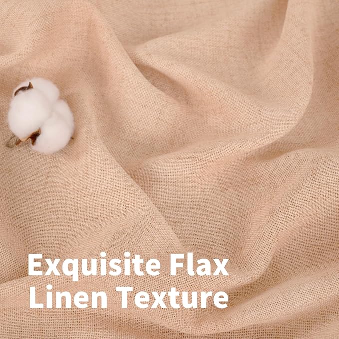 YoungsTex Peach Linen Curtains 72 Inches Long - Image 4