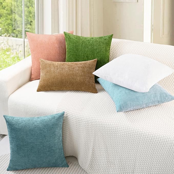 CaliTime Decorative Throw Pillow Covers 26 X 16 Inches Light Blue Grey | Pack - Image 4