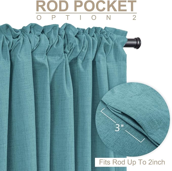 Faux Linen Total Blackout Curtains - Image 4