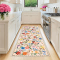 PLHXFR 2x6 Washable Runner Rug：Floral Indoor Kitchen Soft Carpet Beige | by PLHXFRSoftAreaRugs