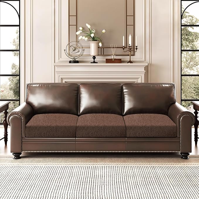 ANARACHON Leather Look Couch Cushion Covers Sofa Seat Slipcovers Sets Couches - Image 2