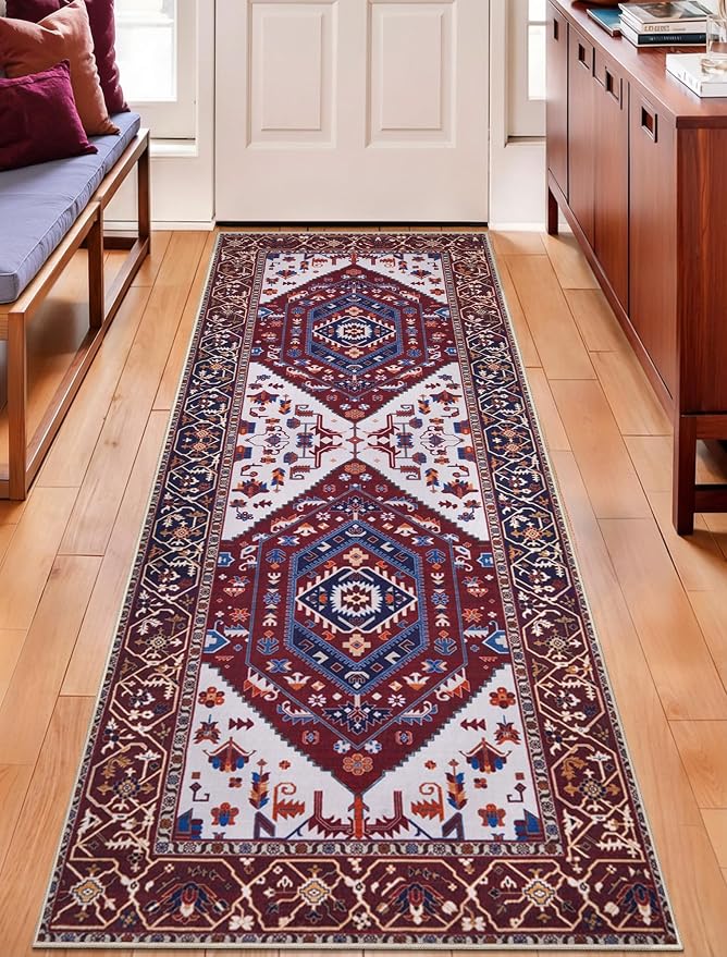 SERISSA 2x6 Washable Non Slip Boho Runner Rug - Image 5