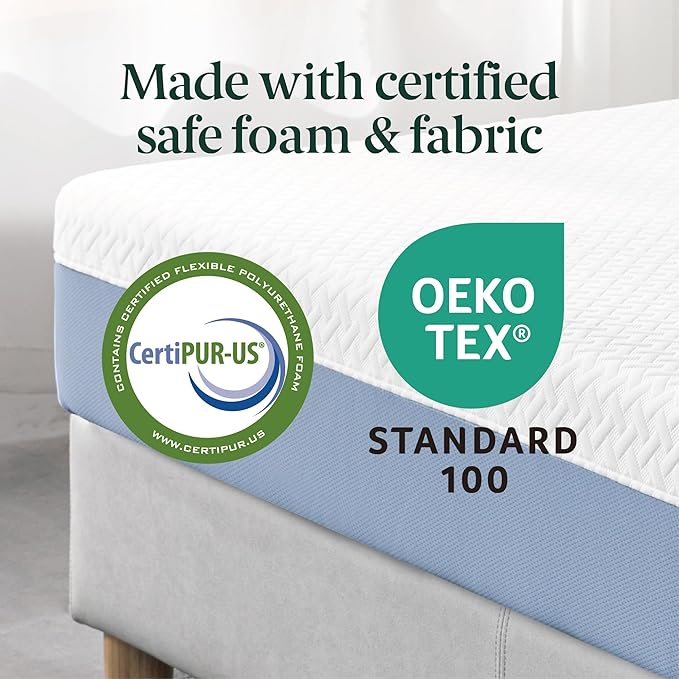 ZINUS 10 Inch Twin Cooling Essential Memory Foam Mattress [NewVersion], Fiberglass Free, Medium Feel, Breathable Cooling Layers, Certified Safe Materials