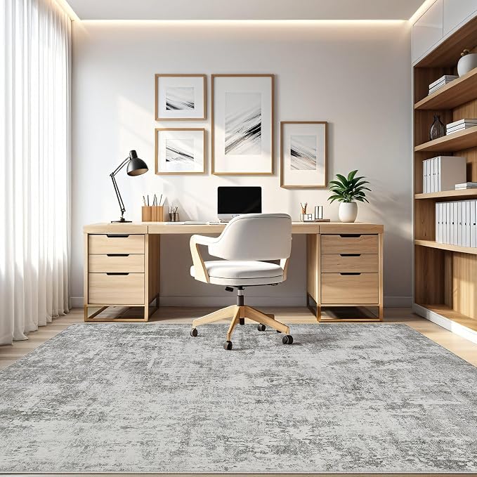 LOONGRUG 8x10 Area Rugs Washable Large Neutral Modern Living Room Rug | - Image 8