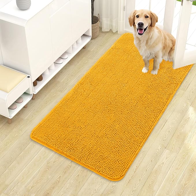 OLANLY Dog Door Mat for Muddy Paws 40x24, Super Absorbent Chenille Mud Mat | by OLANLY