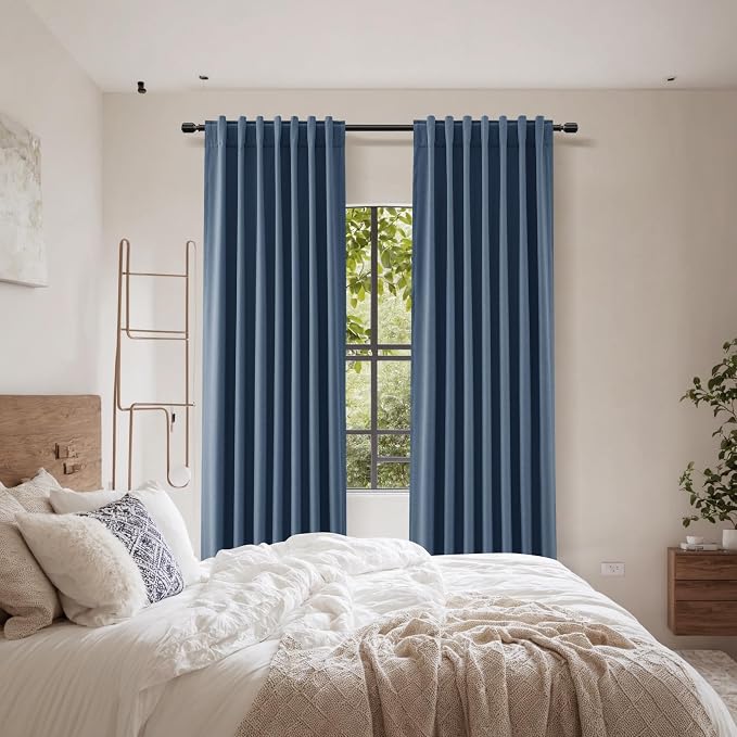 100% Blackout Curtains 84 Inch Length 2 Panels Set - Image 7