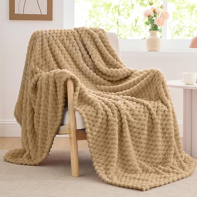 BEDELITE Camel Twin Blanket for Couch, Soft Cozy Gifts for Women, 60 * 80 | 3D - Image 4