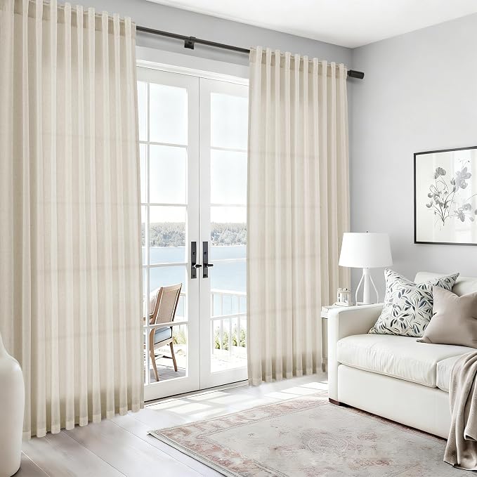 Vanilla Linen Curtains 102 Inches Long - Image 6