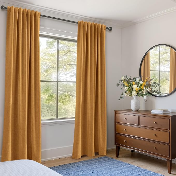 Faux Linen Total Blackout Curtains - Image 5