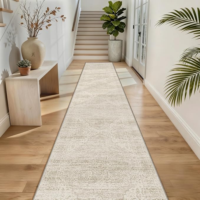 2x12 Runner Rug for Hallways Non-Slip Long Rug Runners, Boho Vintage Washable by Unknown