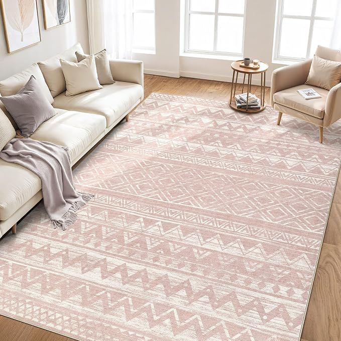 cotiled Boho 8x10 Area Rugs for Living Room: Large Moroccan Washable Rug | - Image 7