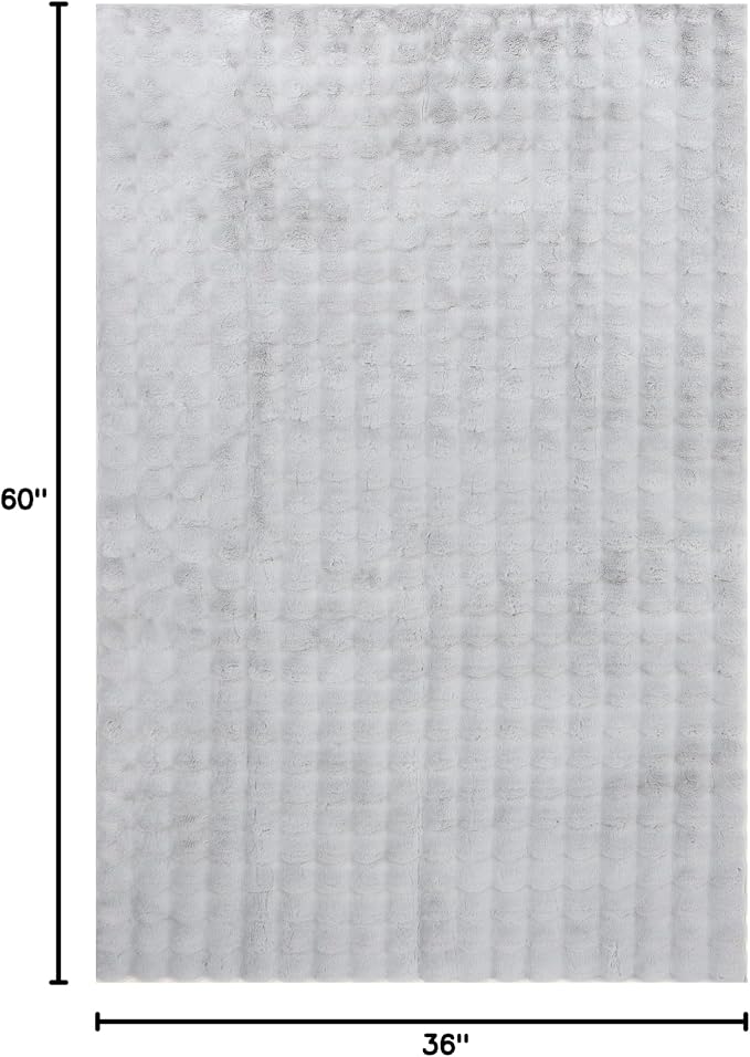 nuLOOM Jeni Silver Checkered Washable Area Rug - Image 2