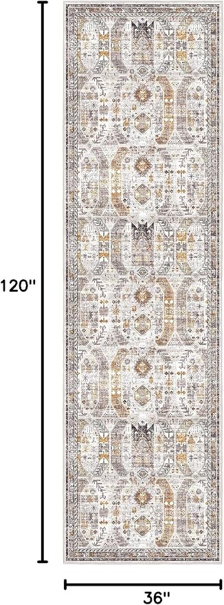 Madane Hallway Runner Rug 3x10 Washable Kitchen Runners 10ft, Low-Pile - Image 2