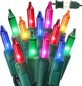 BrizLabs Multicolored Christmas Lights, 69.6ft 300 Count Connectable Christmas Tree Lights, 120V UL Certified Incandescent Light String, Mini Xmas Light for Indoor Xmas Holidays Home Decoration