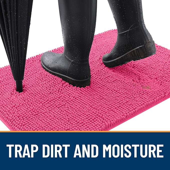 OLANLY Dog Door Mat for Muddy Paws 54x32, Super Absorbent Chenille Mud Mat | - Image 2