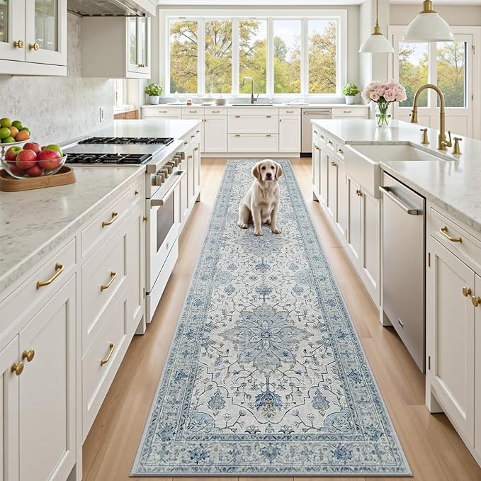 RELEANY Washable Area Rug, Runner 2'x10', Water Repellent, Pet Friendly by RELEANY