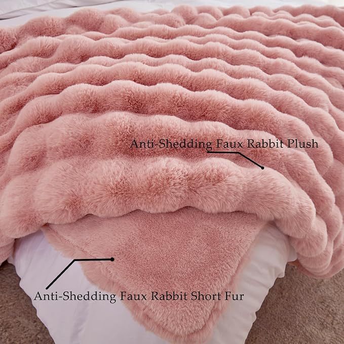BENVWE Faux Fur Throw Blanket for Couch - Image 5