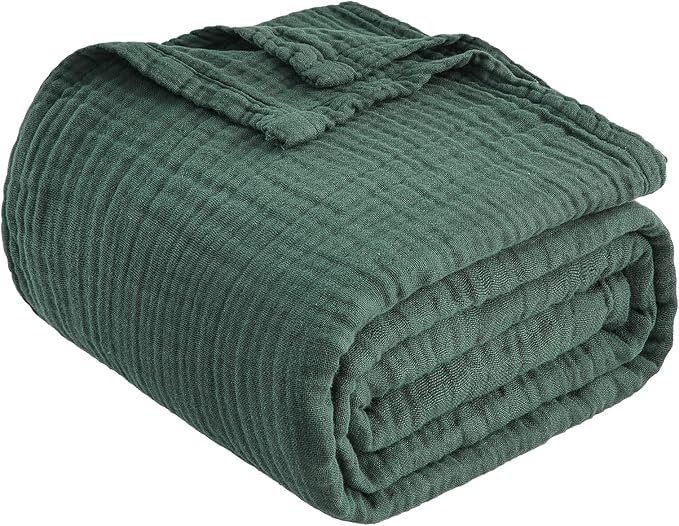 EMME Muslin Blankets for Adults Throw Blanket for Couch Breathable Gauze Soft - Image 6