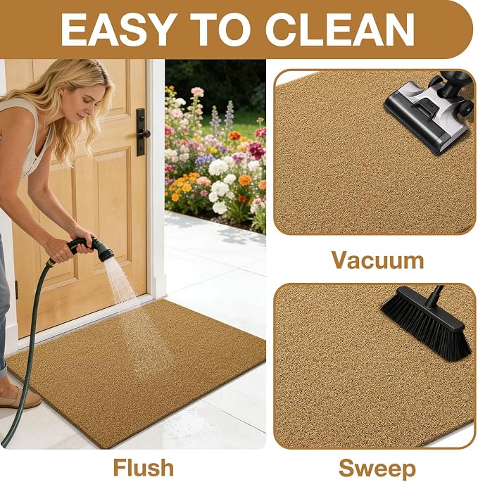 OLANLY Front Door Mat, Low Profile Doormat, Stain and Fade Resistant, - Image 7