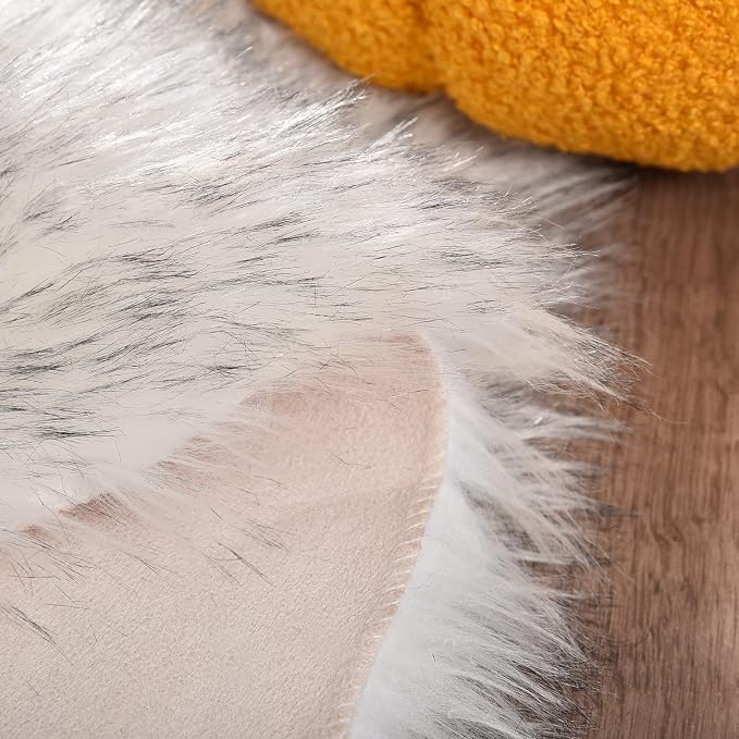 Goolela Sheepskin Area Rug 5x7 for Bedroom Living Room Fluffy Fuzzy Furry Rug - Image 6