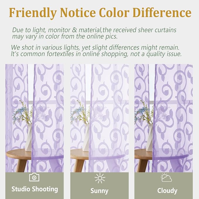 Furman Sheer Curtains 45 inch Length - Image 7