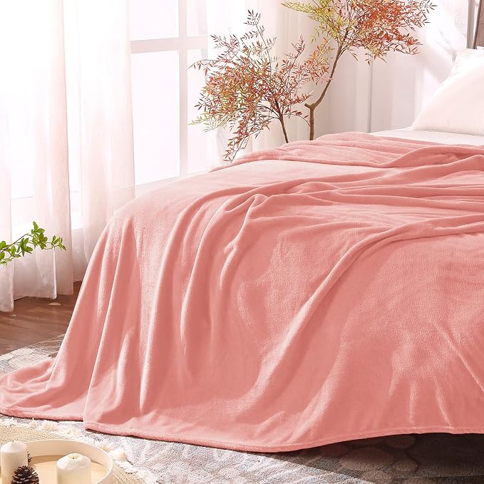 BEDELITE Fleece Blanket Soft Plush Twin Size Blanket Pink 60"x80" | Ultra Soft - Image 6