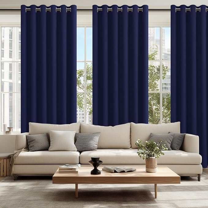 Grommet Blackout Curtains for Bedroom, 70 x 84 Inches, Window Drapes, Living - Image 6