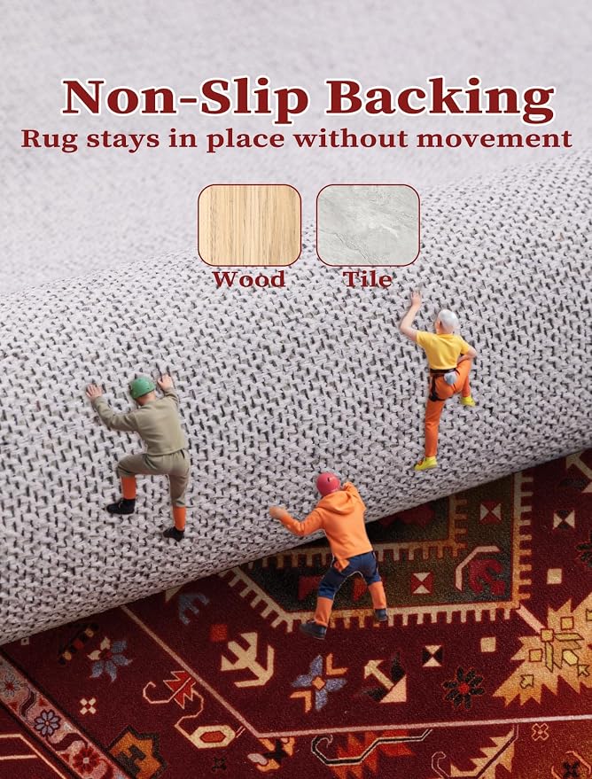 SERISSA 2'6"x12' Washable Non Slip Boho Runner Rug - Image 4