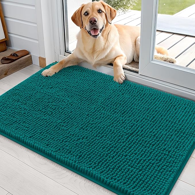 OLANLY Dog Door Mat for Muddy Paws 35x24, Super Absorbent Chenille Mud Mat | by OLANLY