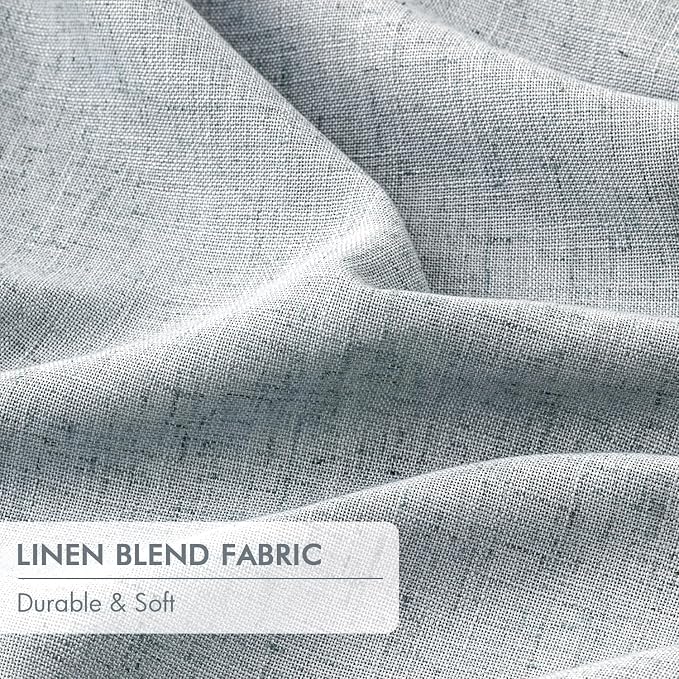 MIULEE Grayish Blue Pinch Pleated 100% Blackout Curtains 40x102 Inches | Room - Image 6