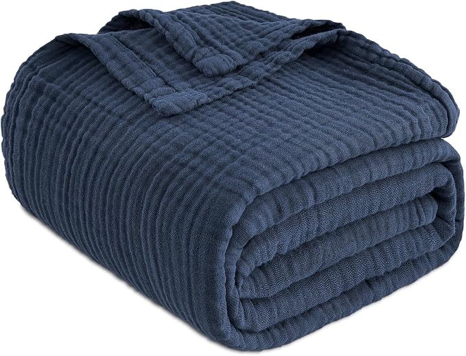 EMME Muslin Blankets for Adults Throw Blanket for Couch Breathable Gauze Soft - Image 7