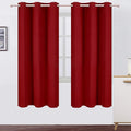 Red Thermal Blackout Curtains/42 x 72 Inch/Set of 2 Panels Room Darkening by Lemomo
