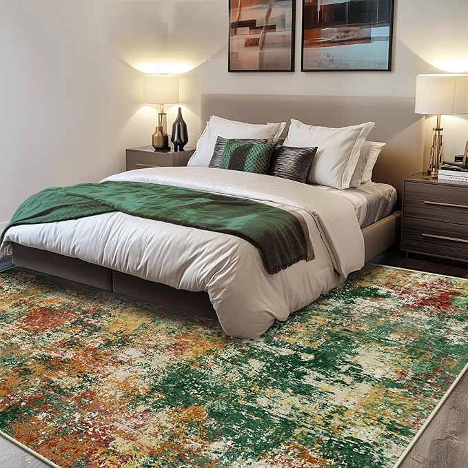 RELEANY Washable 9'x12' Abstract Area Rug - Image 2