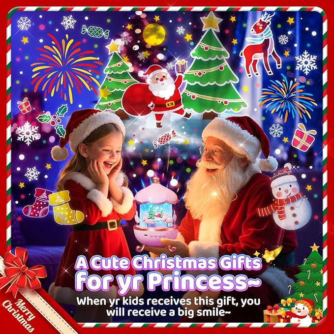 Christmas Gifts for Kids Toys,15 Films Star Lights for Ceiling Projector +15 Sleep Sounds Machine Baby Night Lamp,Remote Timer Cute Pink Nursery Lamp,Exquisite Gifts for Kids Baby Girl Toddler