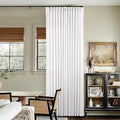 Snow White Pinch Pleated 105 Inch Curtains 2 Panels by Twodrapes