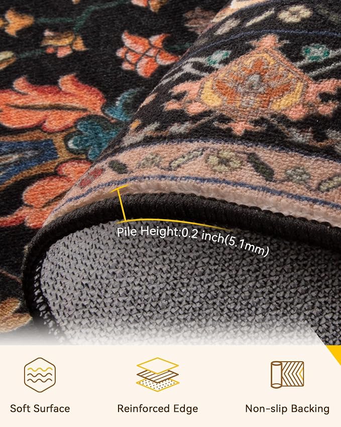RELEANY Washable Area Rug, Runner 2'x6', Water Repellent, Pet Friendly - Image 5
