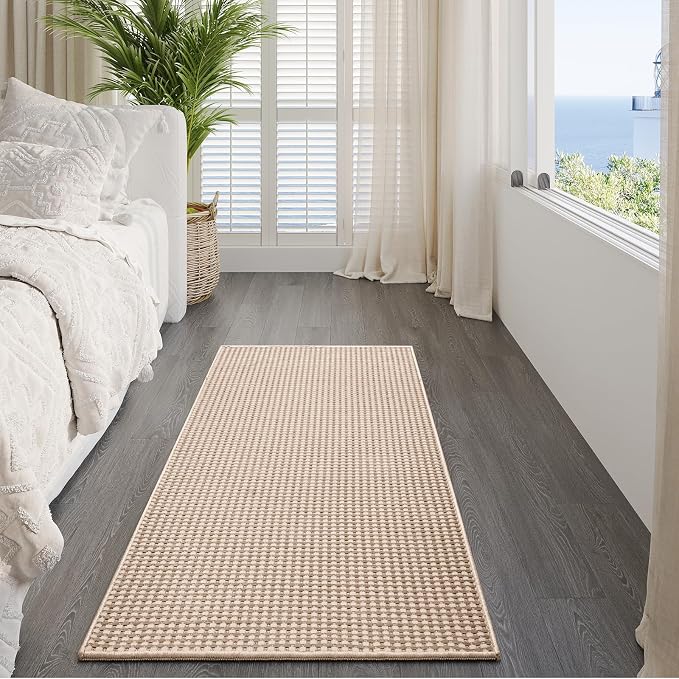 Hallway Runner Rug Woven Washable Long Kitchen Runner Brown 2x5 ft | Boho Soft - Image 9