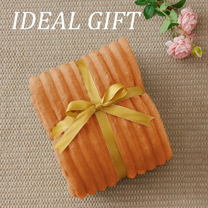 BEDELITE Ribbed Fleece Fall Throw Blanket - Image 7