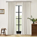 Pinch Pleated Linen Blackout 96 Inch Curtains by Twodrapes