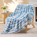BEDELITE Striped Fleece Throw Blanket, Soft Cozy, Lightweight Warm, by BEDELITE