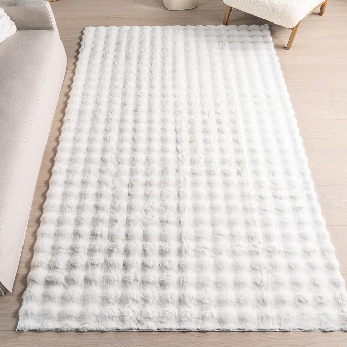 nuLOOM Jeni Off White Checkered Washable Area Rug, Off White by nuLOOM