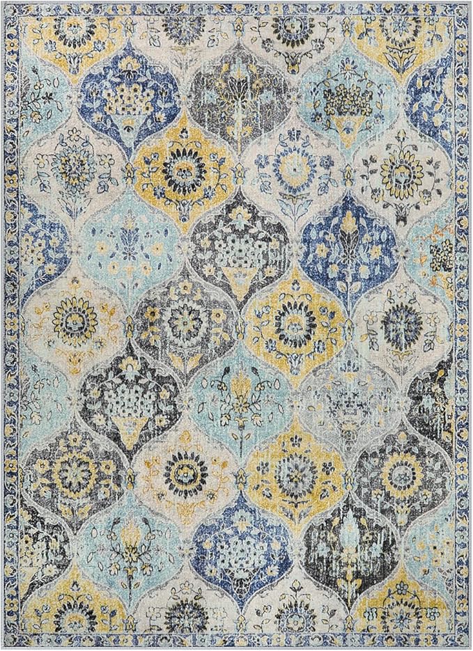 Lahome Moroccan Washable Area Rugs 5x7, 5x7 Rugs - Image 3