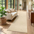 Findosom Washable Runner Rug 2x10, Geometric High-Low Textured Non Slip Hallway by Findosom