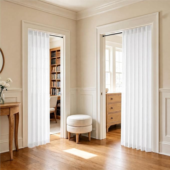 Pitalk White Curtains 78 Inches Long - Image 2