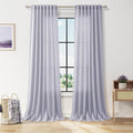Lavender Purple Linen Curtains 102 Inches Long by Nanspring