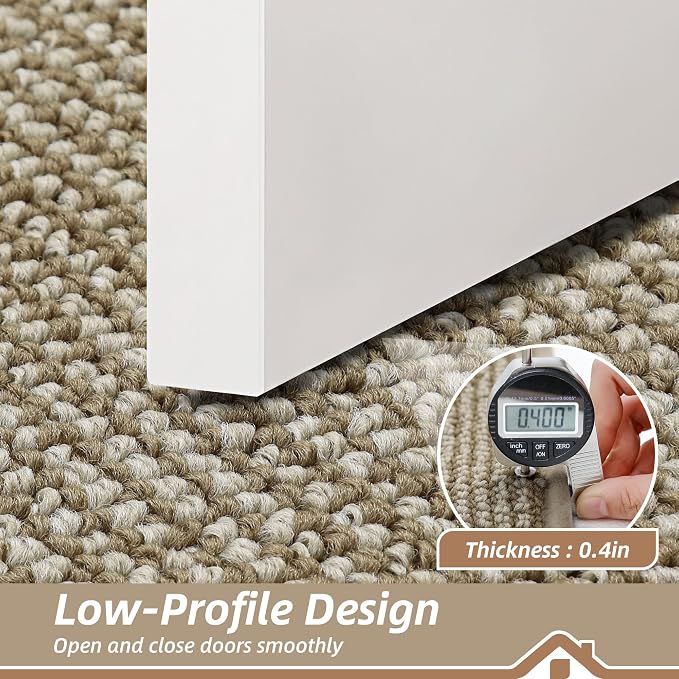 BEQHAUSE Dirt Trapper Door Mat 36" x 60", Non-Slip Washable, Light Beige | - Image 4