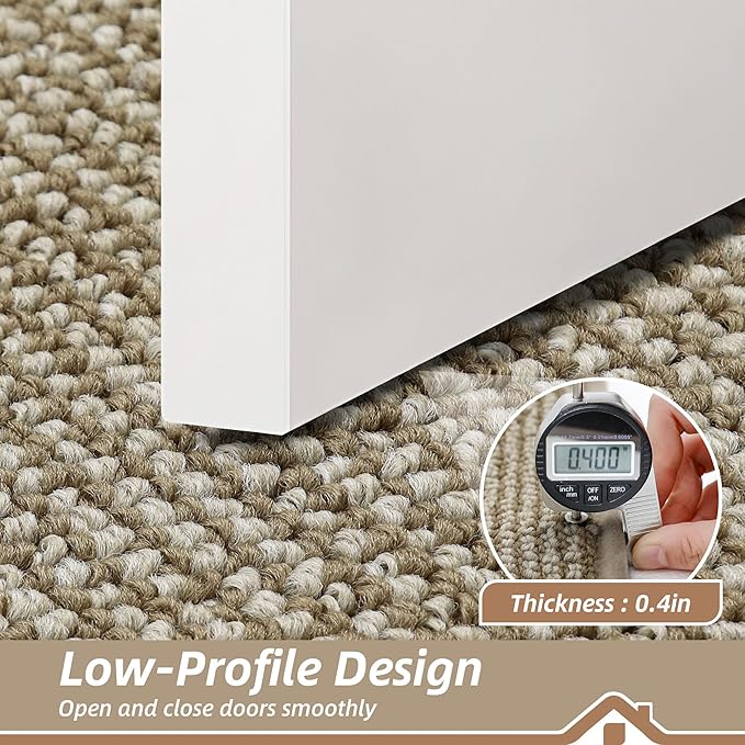 BEQHAUSE Dirt Trapper Door Mat 32" x 48", Non-Slip Washable, Light Beige | - Image 4
