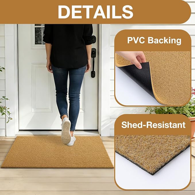 OLANLY Front Door Mat, Low Profile Doormat, Stain and Fade Resistant, - Image 5