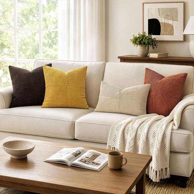MIULEE Mustard Yellow Decorative Throw Pillow Covers - Image 5