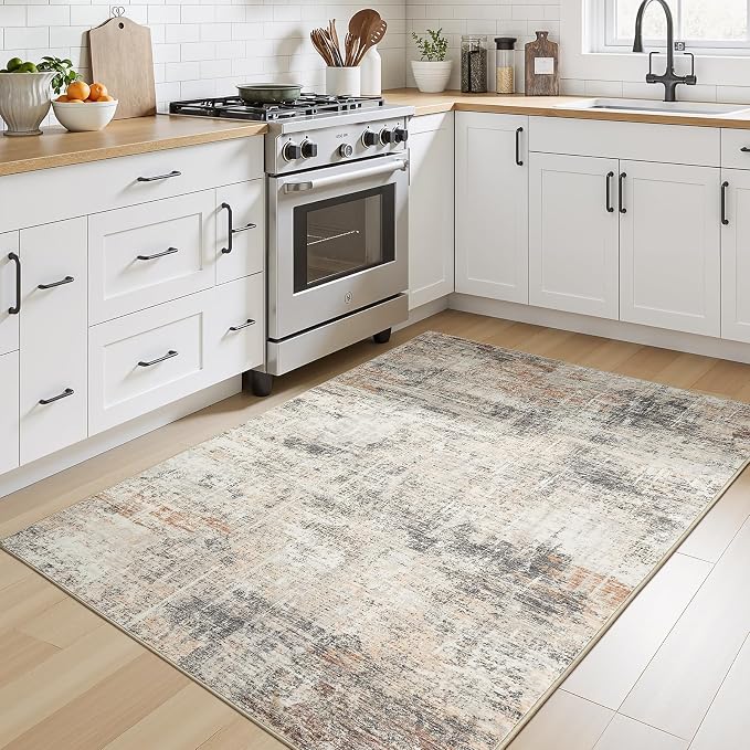 3x5 Area Rug for Entryway, Abstract Carpet for Bathroom Bedroom Tool Room - Image 3